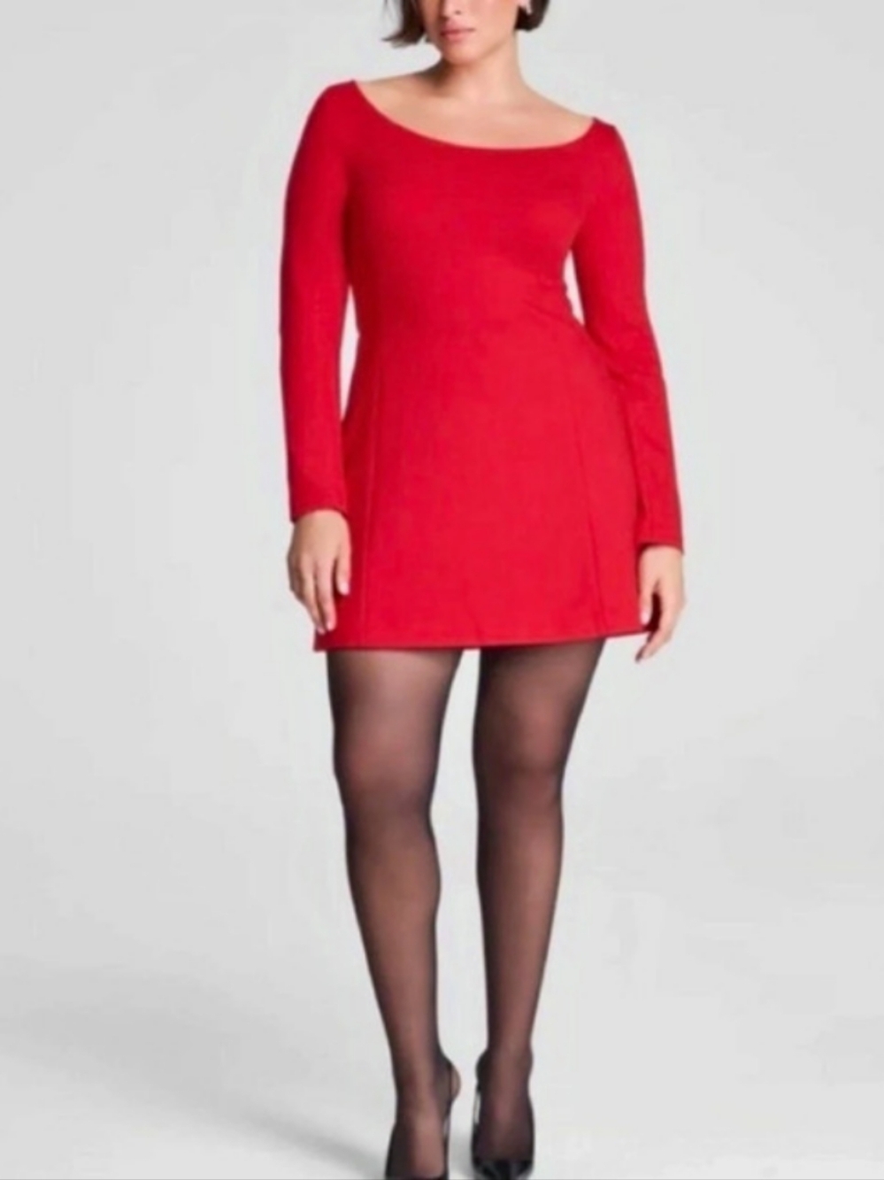 Spanx Ponte Long Sleeve Mini Dress Long Sleeve Red Mini Dress Like New